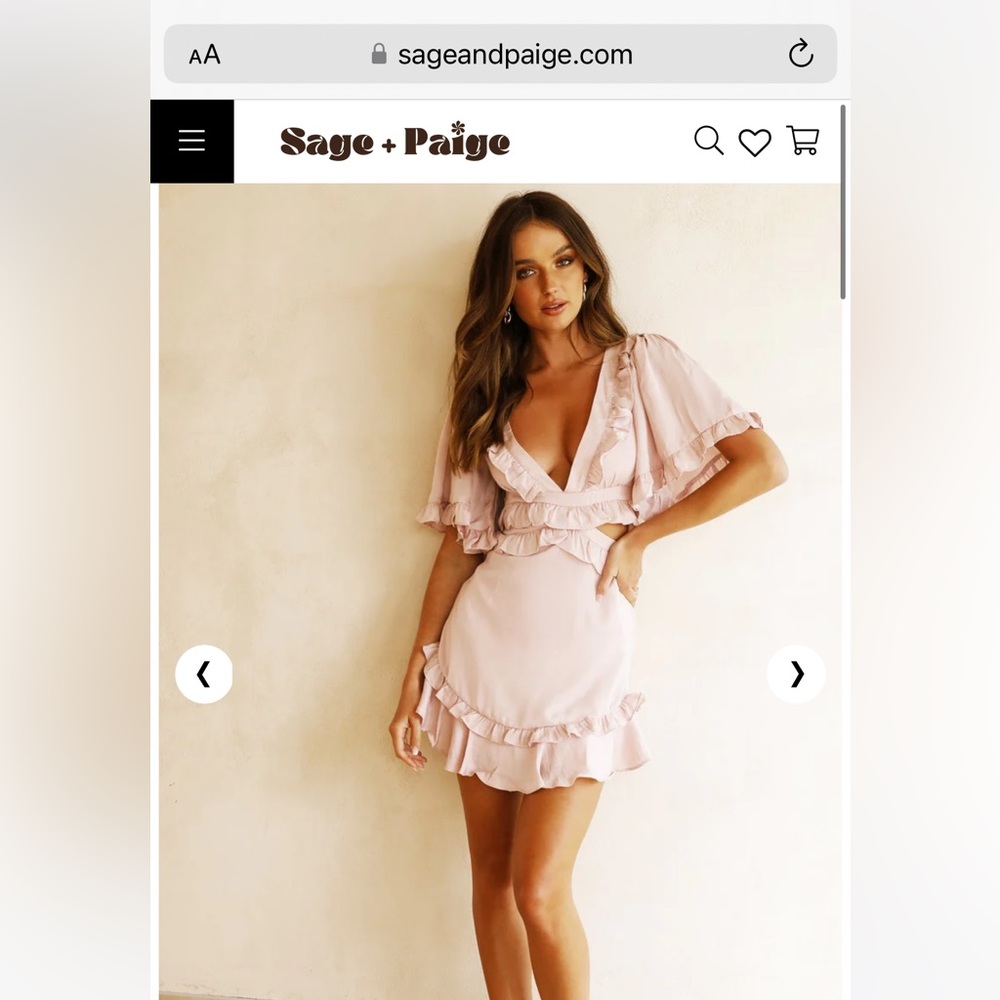 sage & paige yours truly dress blush